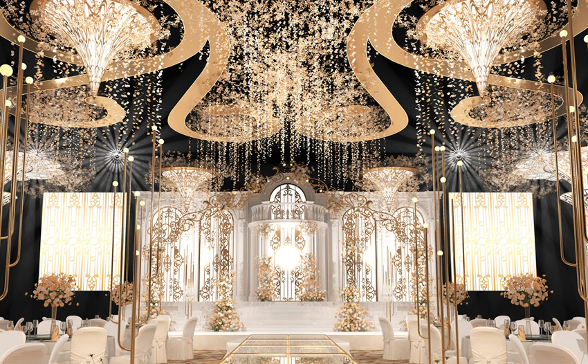 盐源花木兰喜事汇金色大厅效果展示